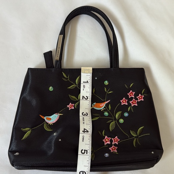 Guess Embroidered Black Handbag - Picture 9 of 10
